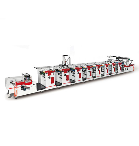 How does a label flexo printing machine keep 8 colors perfectly aligned at 200 m/min while the press shakes and the film stretches？